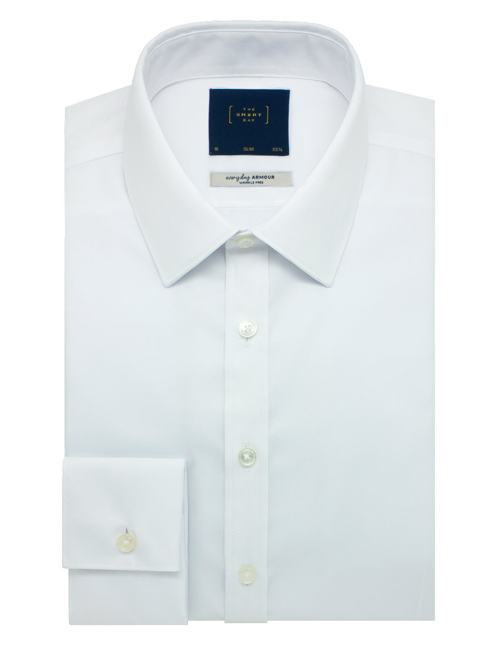 Everyday Armour Collection: Double-Ply Organic Cotton Blend Double Cuff Slim Fit Long Sleeve Shirt