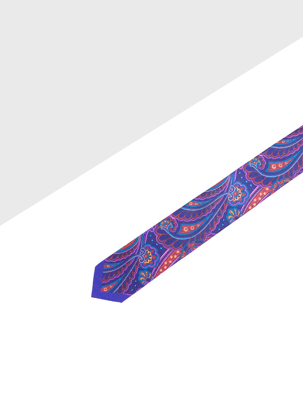 Purple Paisley Print Woven Necktie
