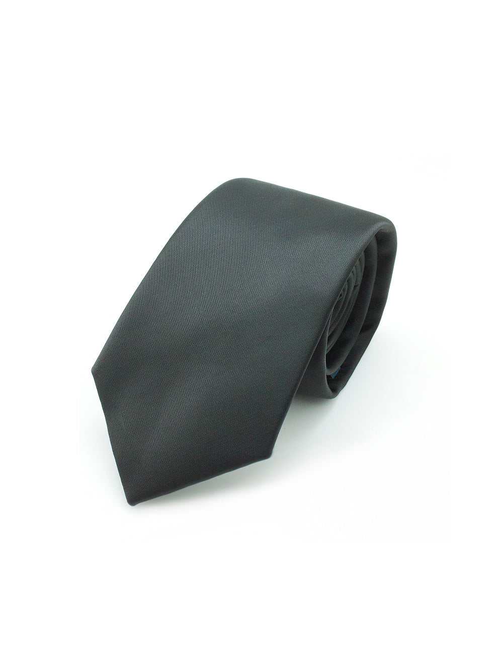 Solid Jet Black Spill Resist Woven Necktie