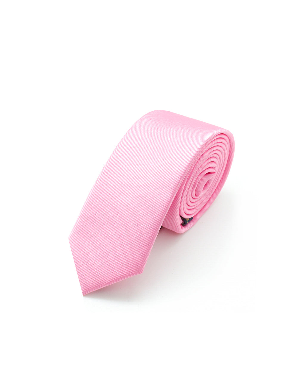 Solid Pink Woven Necktie