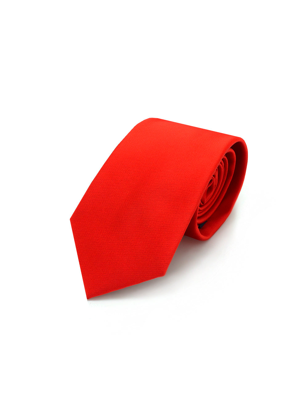 Solid Poppy Red Woven Necktie