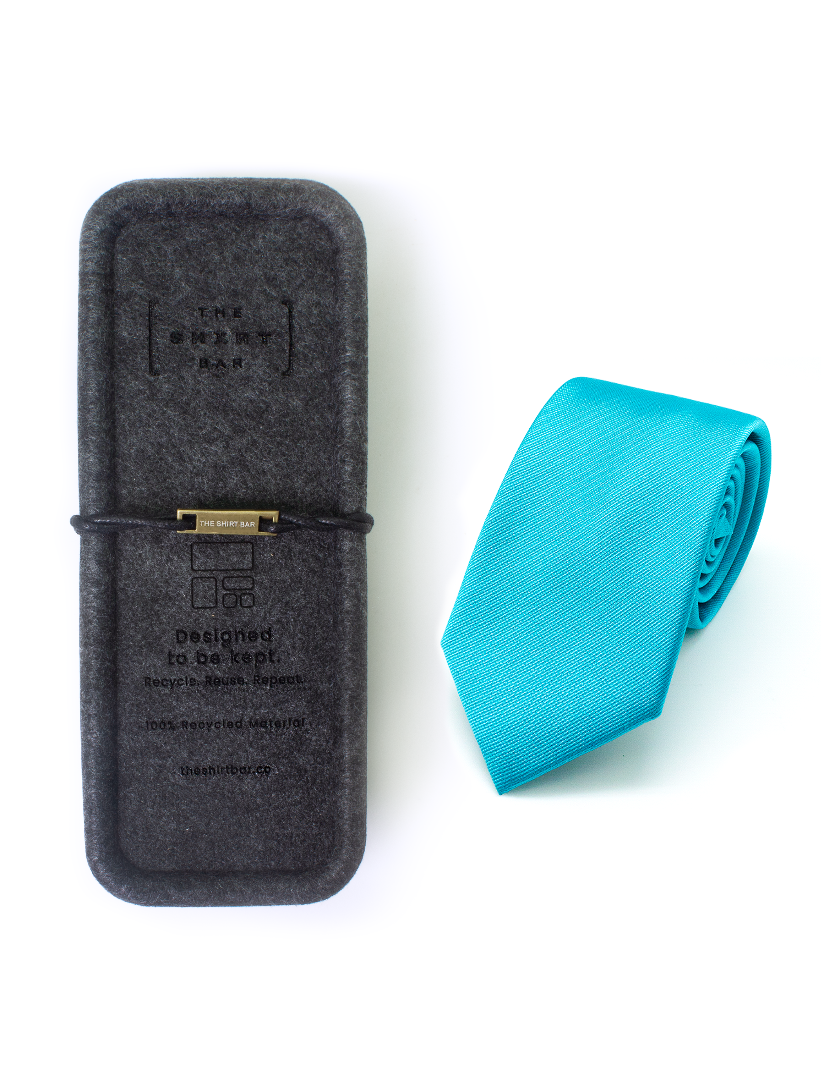 Solid Turquoise Woven Necktie