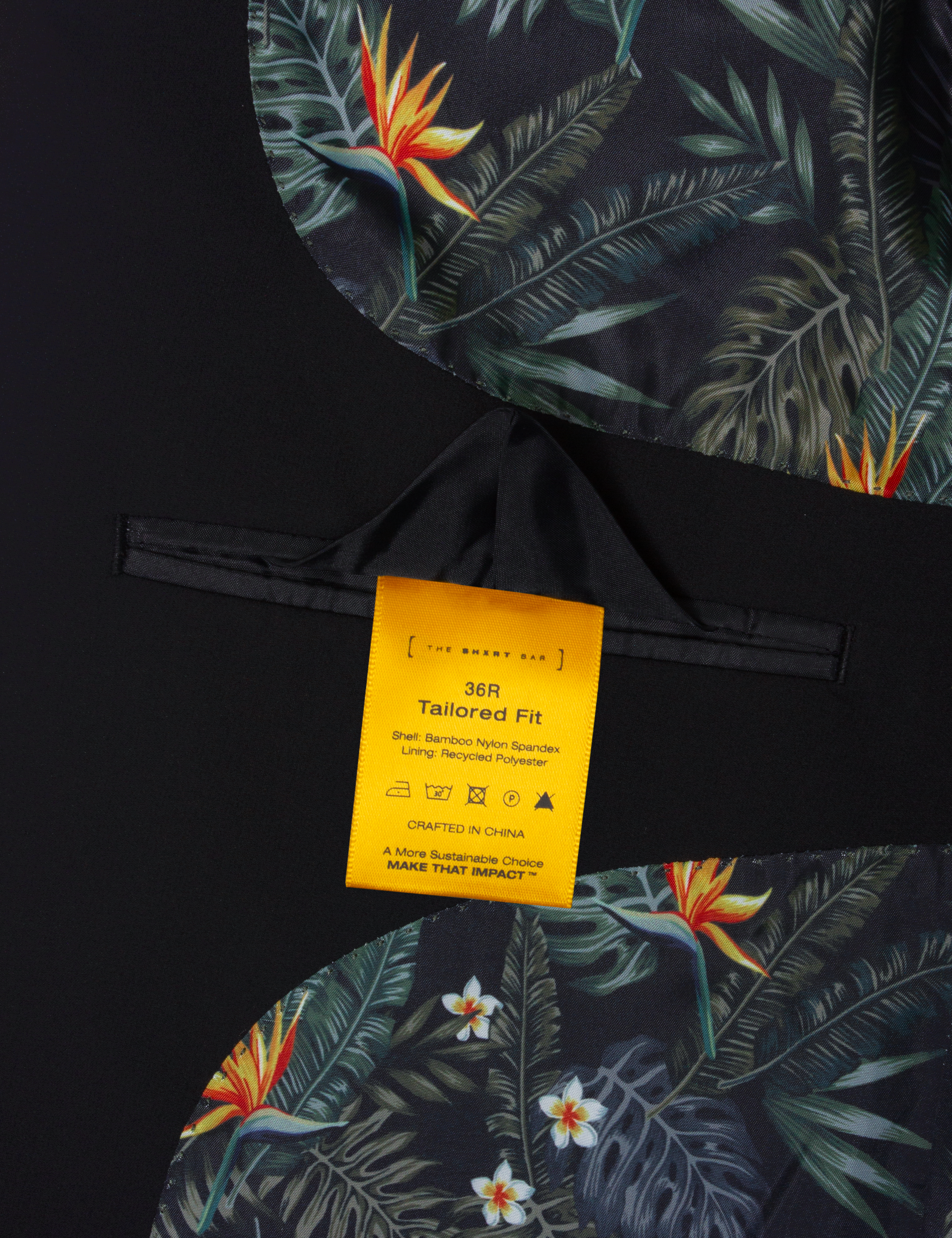 Tailored Fit Eco-ol Bamboo Single Breasted Suit Jacket