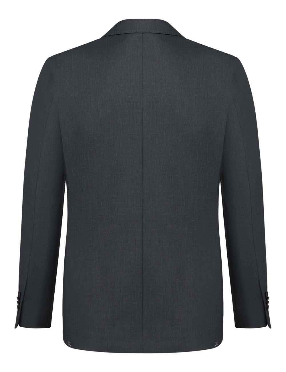 Dark Grey Twill Tailored Fit Single Breasted Suit Jacket