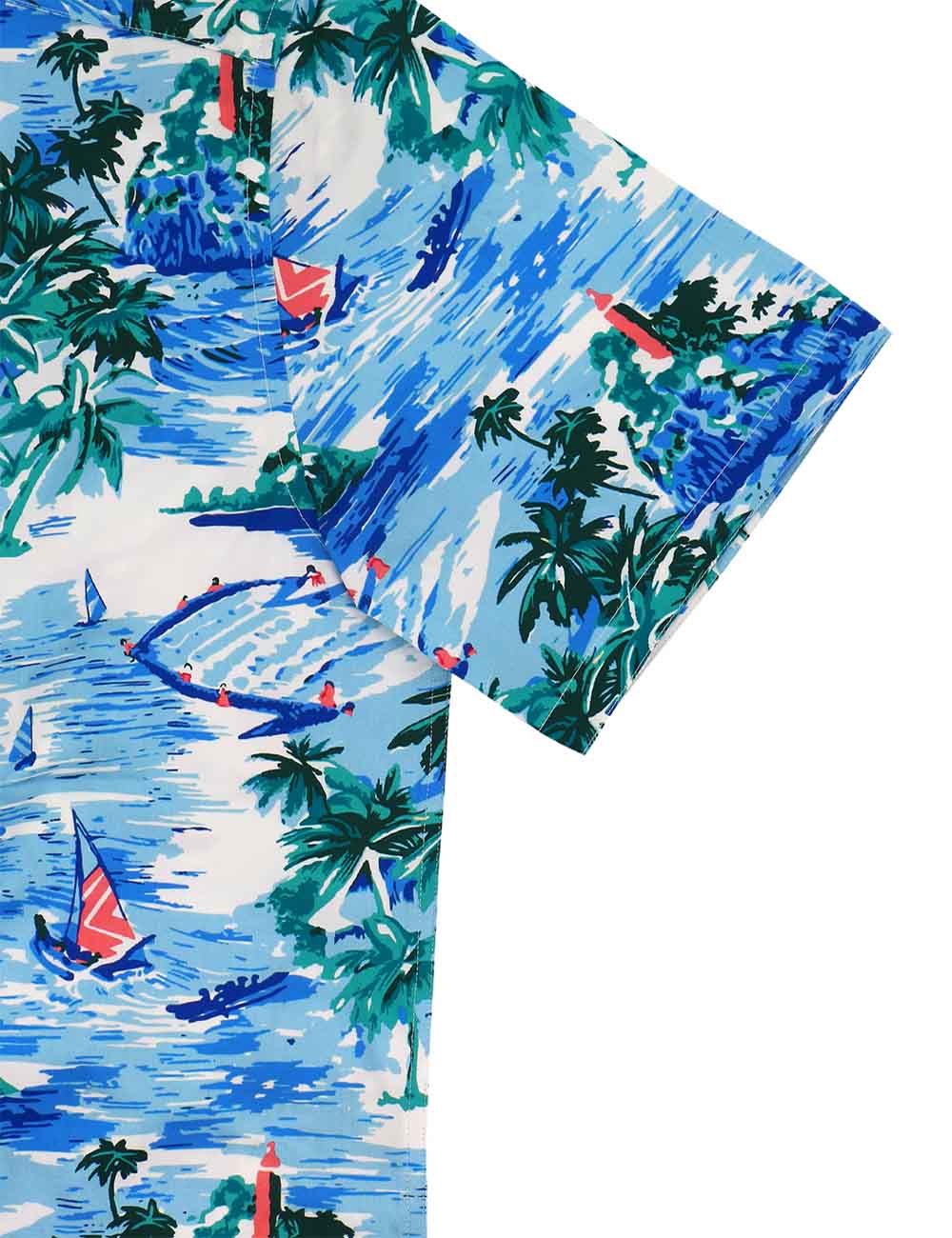 White Summer Print Silky Finish Relaxed Fit Short Sleeve Shirt