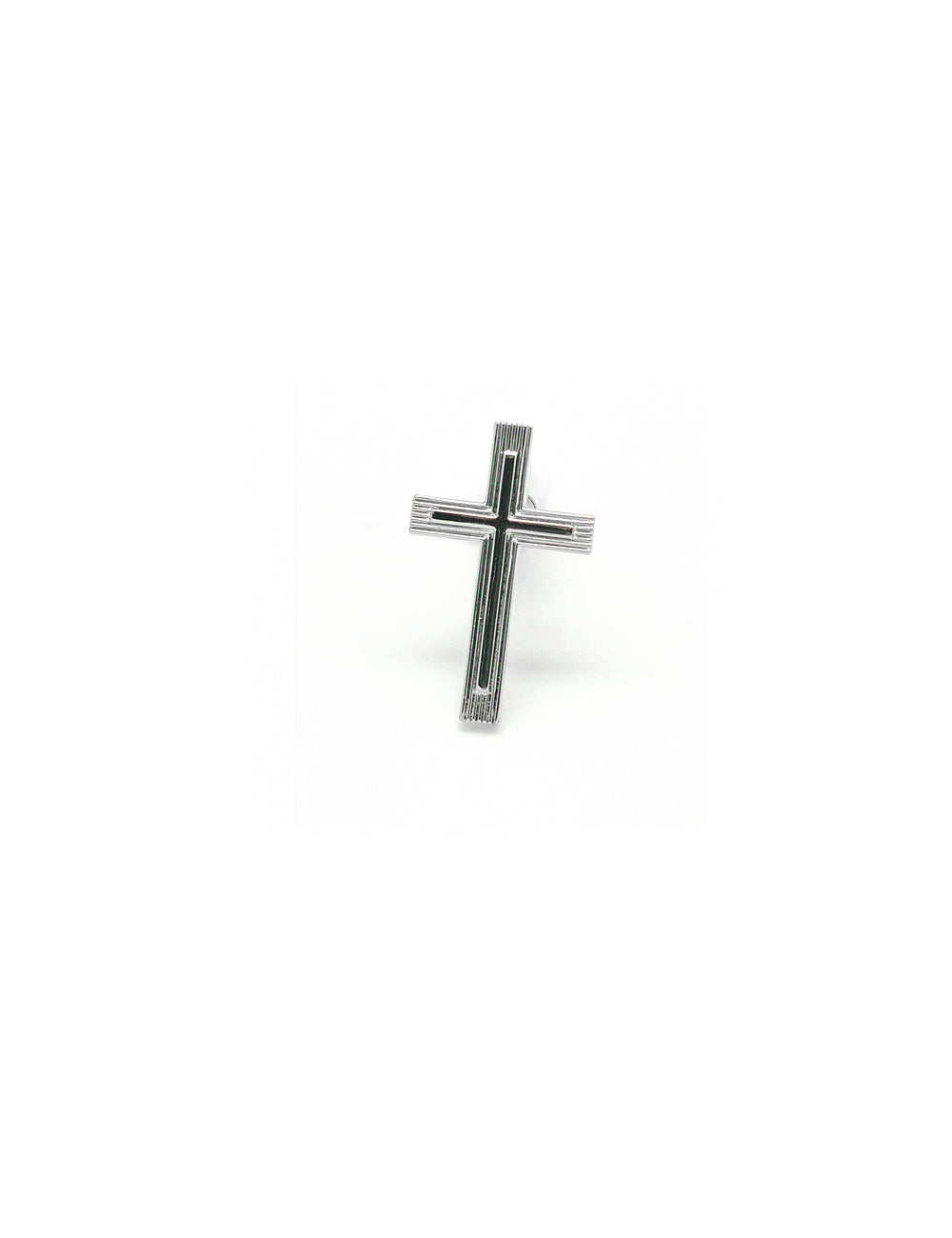 Silver Cross with Border Line Cufflink