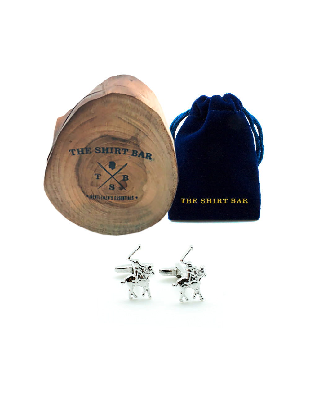 Silver Equestrian Horse Back Riding with Whip Cufflink