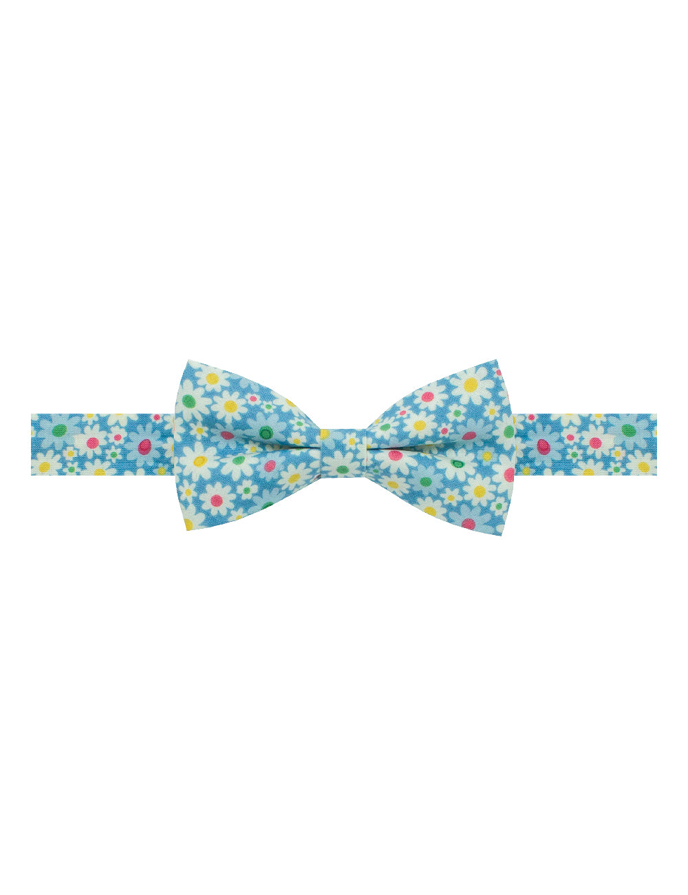 Sky Blue with Daisy Print Woven Bowtie