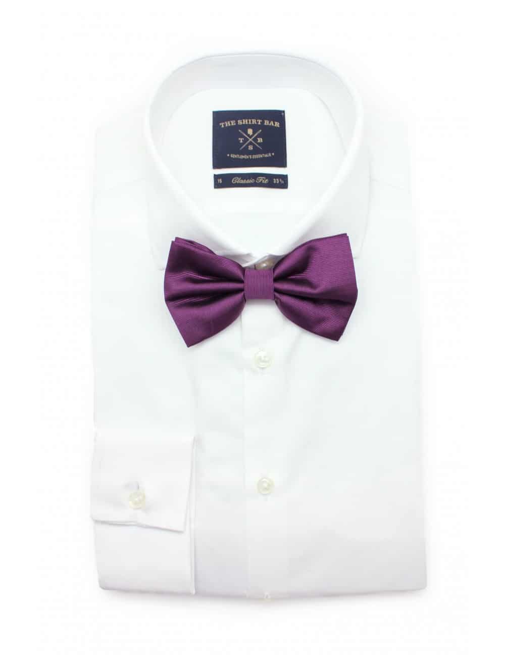 Solid Grape Royale Woven Bowtie