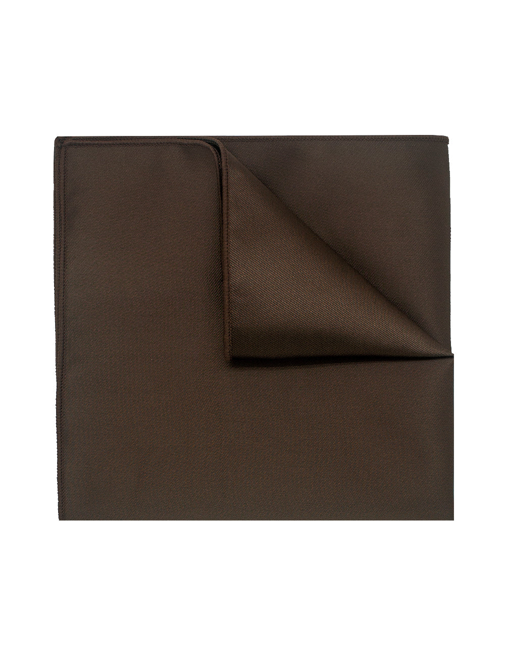 Solid Brown Woven Pocket Square — The Shirt Bar