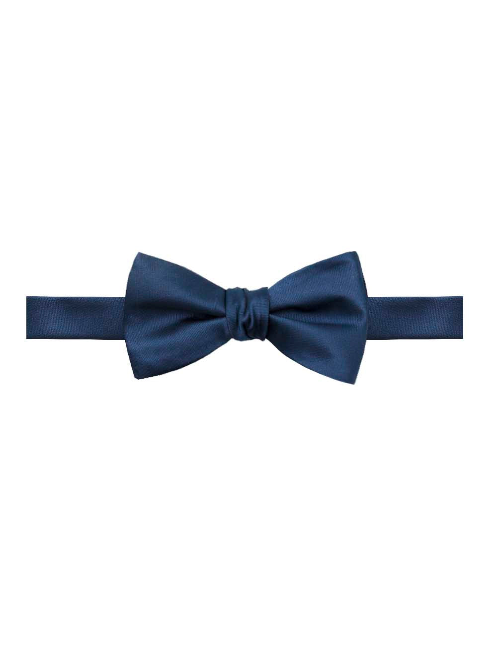 Solid Space Navy Woven Bowtie