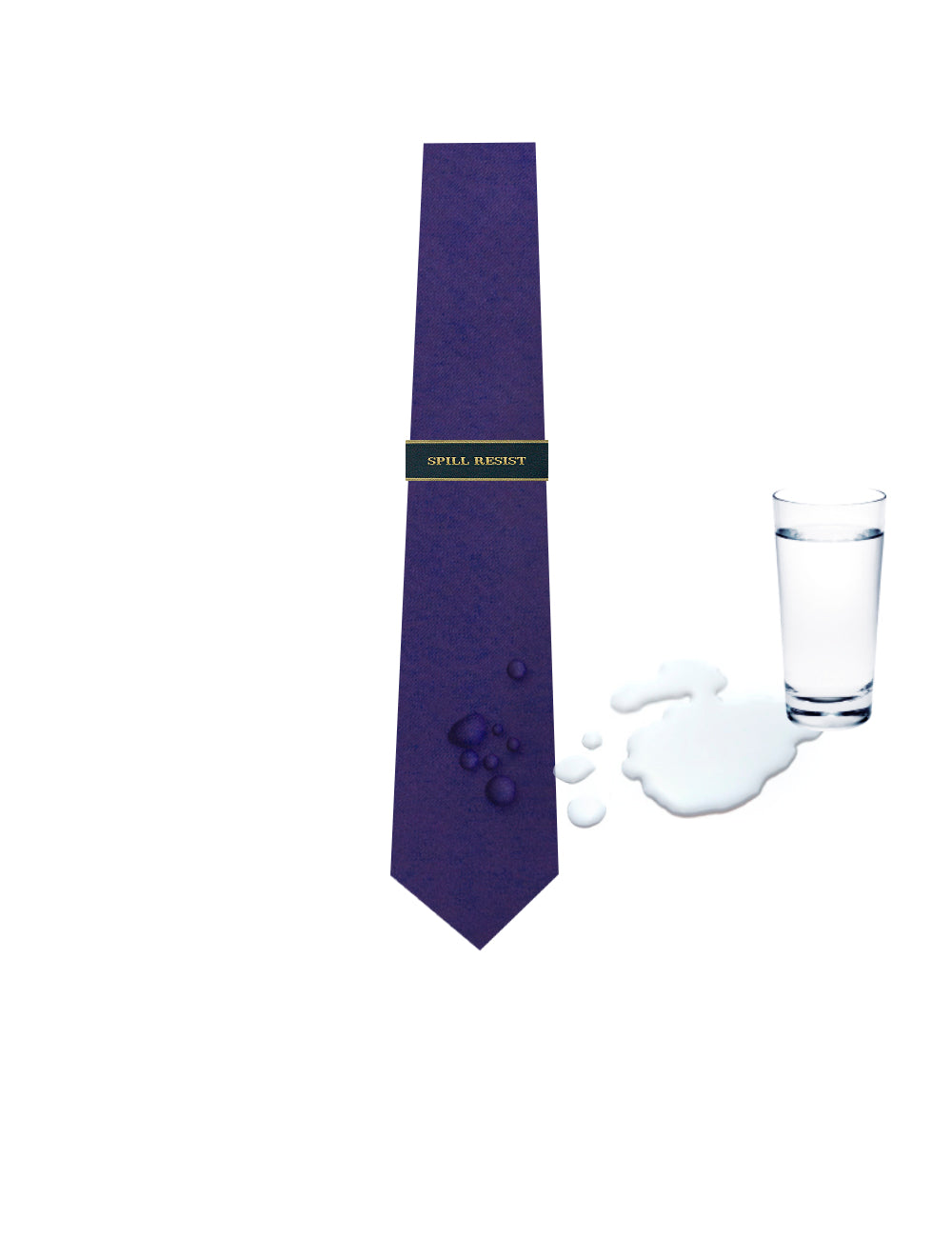 Solid Patriot Blue Spill Resist Woven Necktie