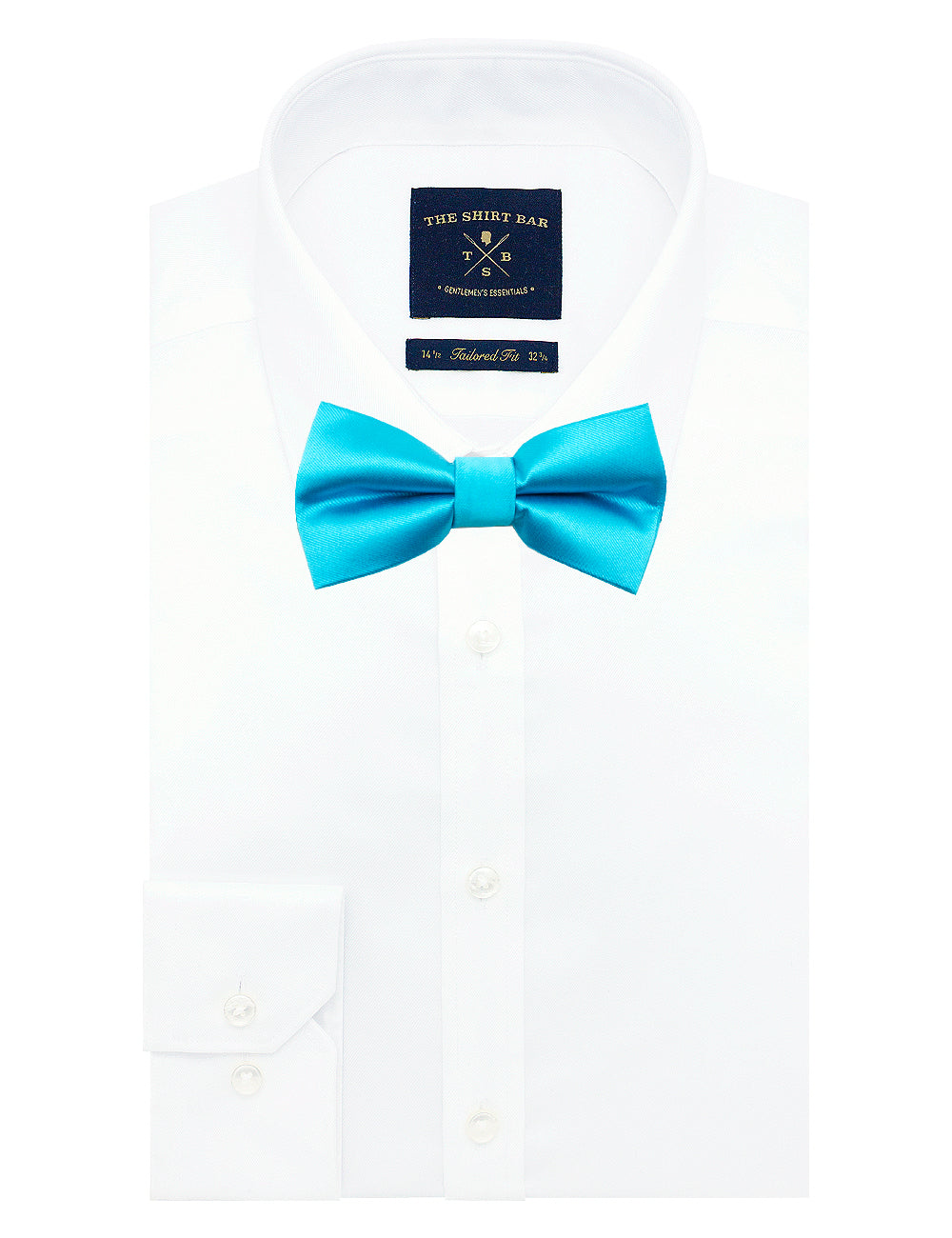 Solid Turquoise Woven Bowtie