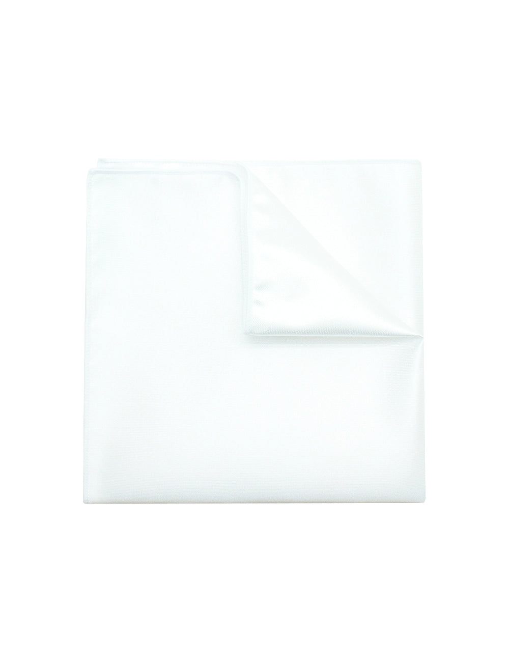 Solid White Woven Pocket Square