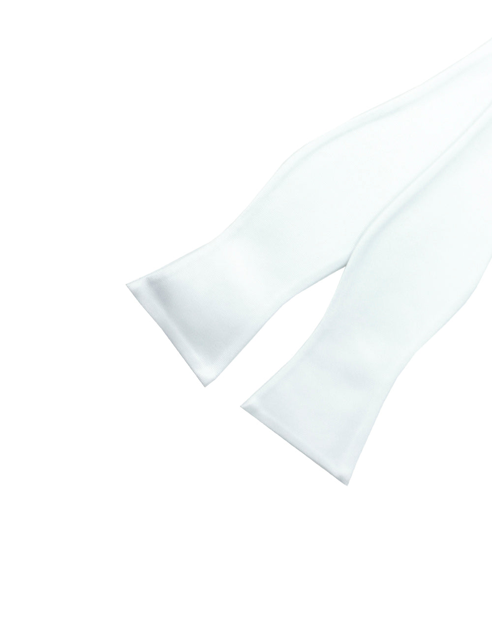Solid White Woven Self Tie Bowtie