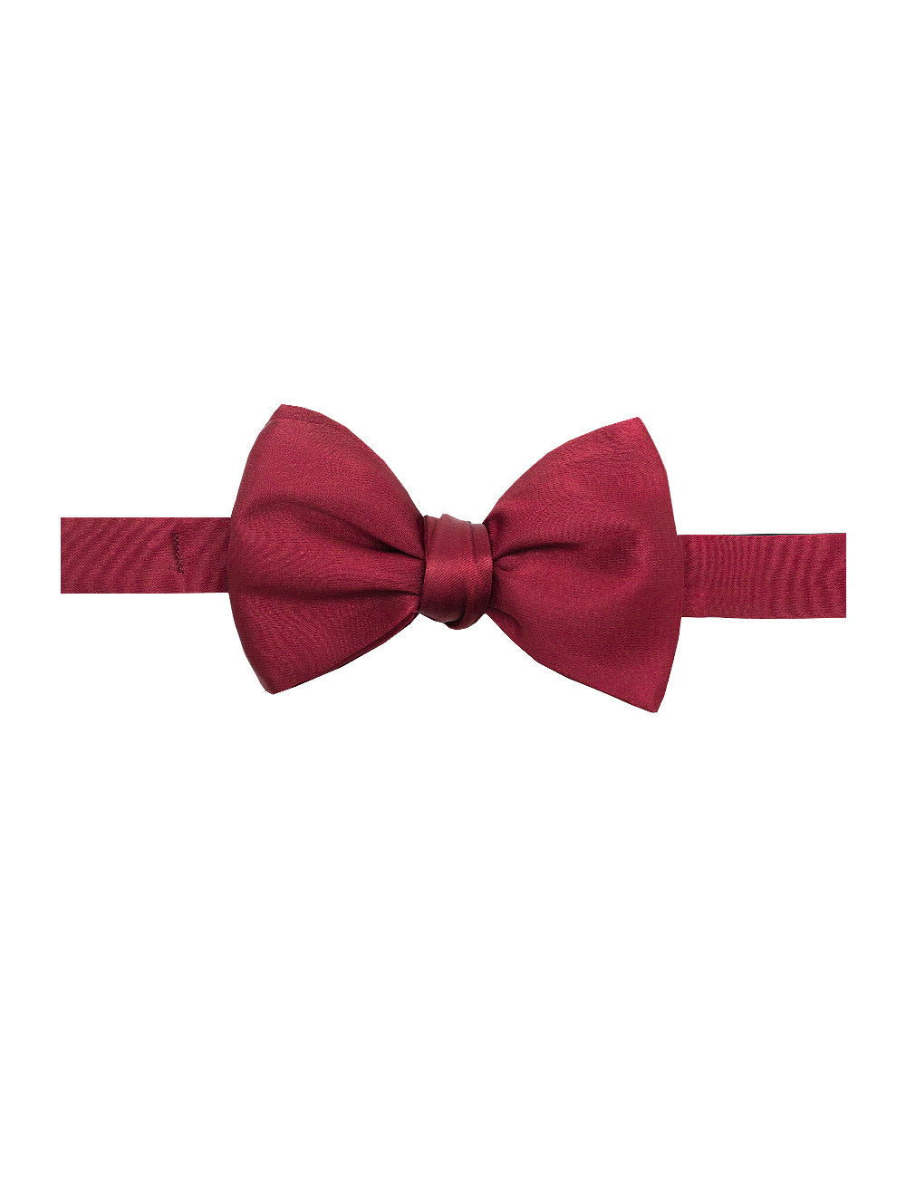 Solid Wine Woven Self Tie Bowtie