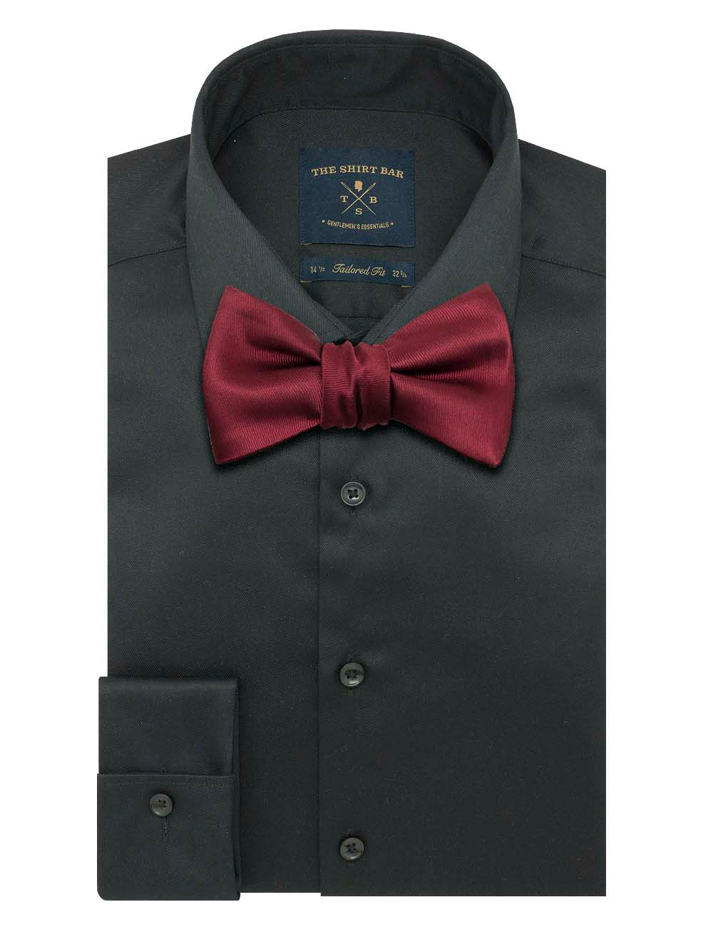 Solid Wine and Navy Reversible Woven Self Tie Bowtie
