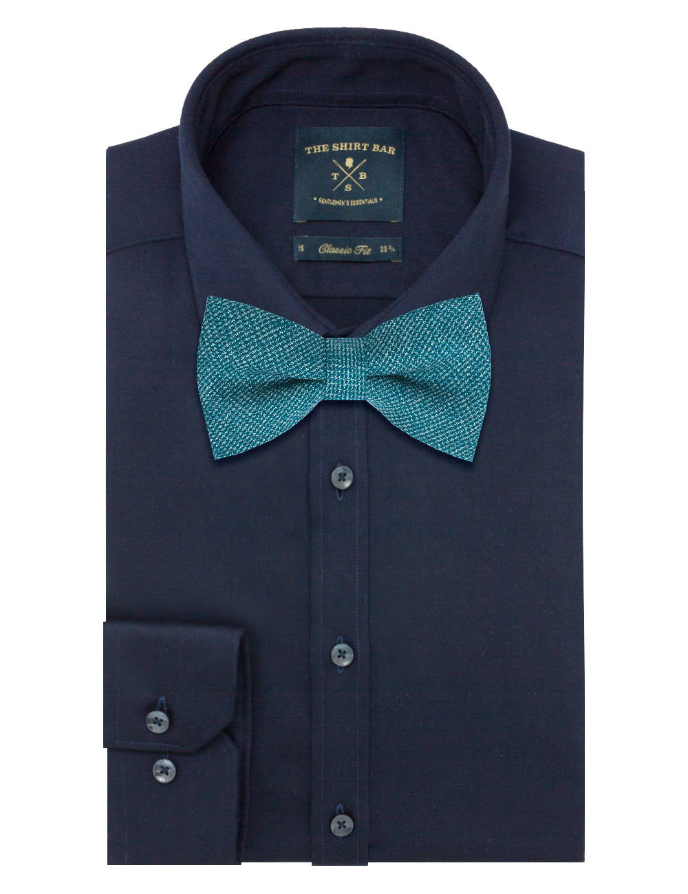Storm Blue Pattern Woven Bowtie