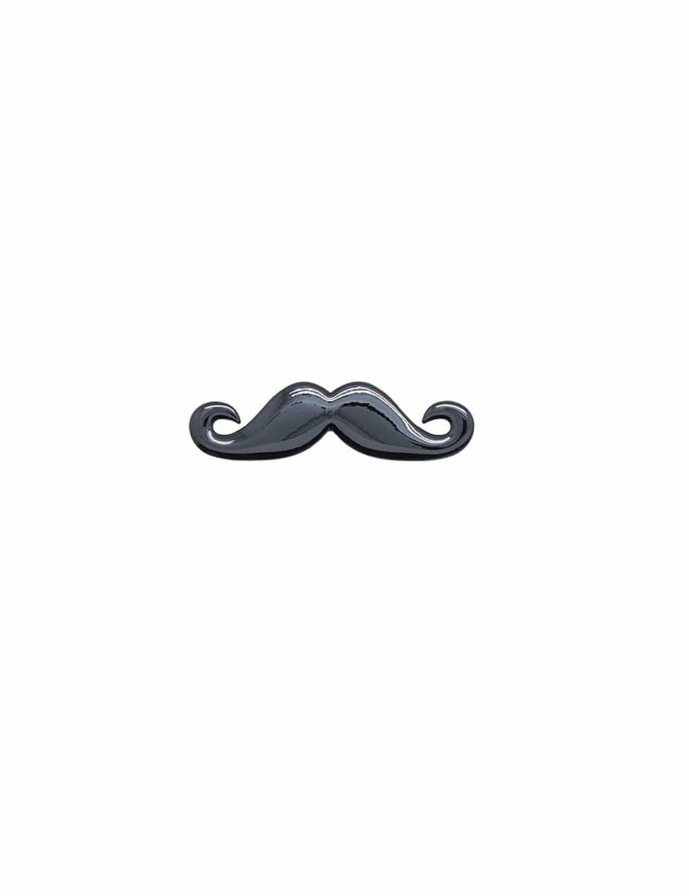 Jet Black Moustache Tie Clip