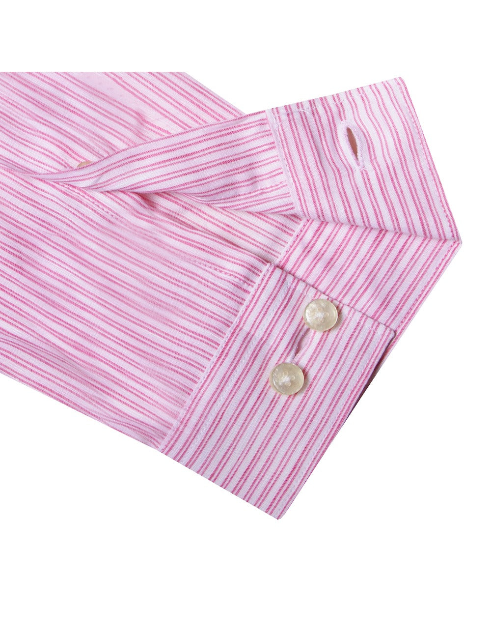 Pink Stripes Linen Blend Slim Fit Italian Fabric Shirt