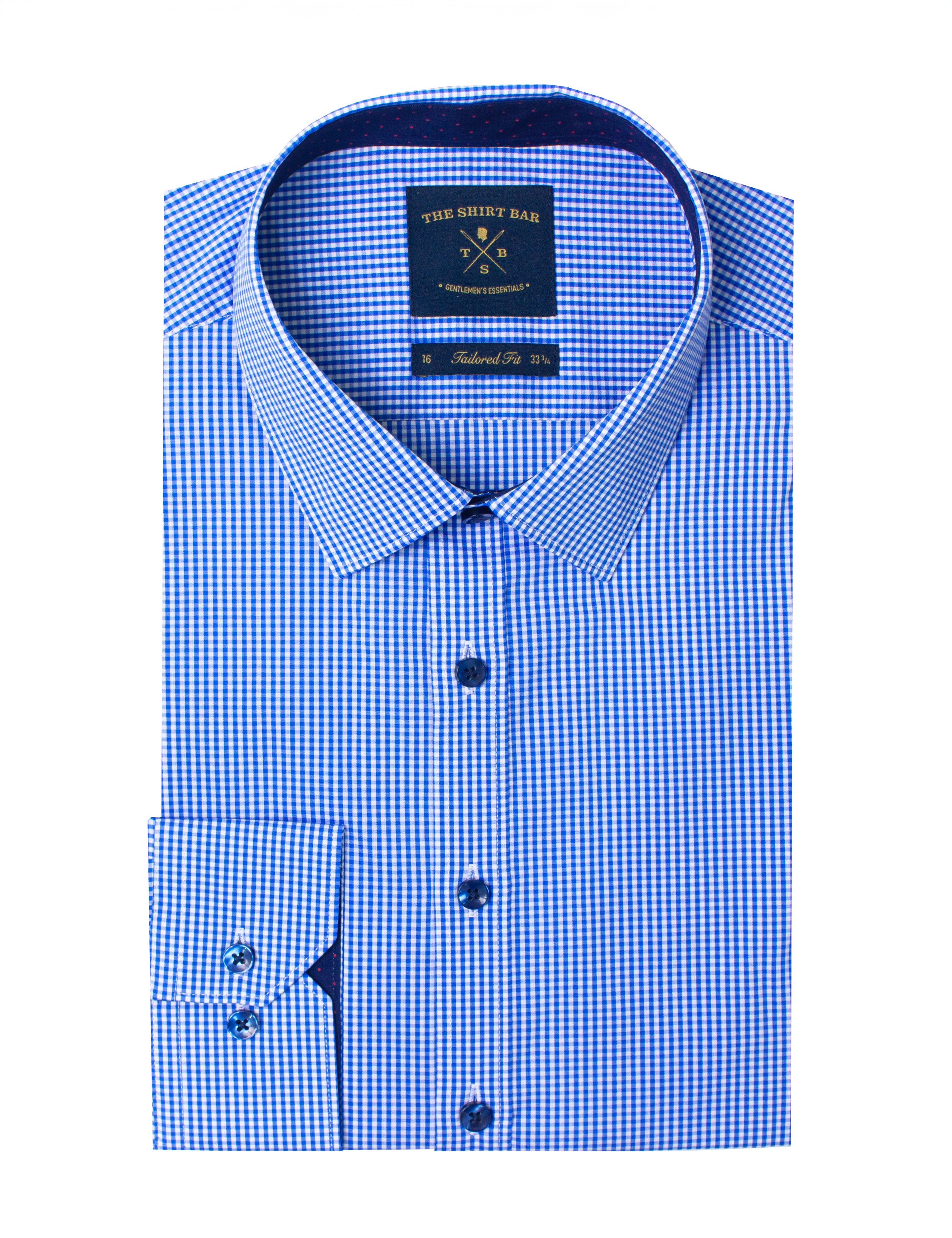 Blue Checks Tailored Fit Shirt