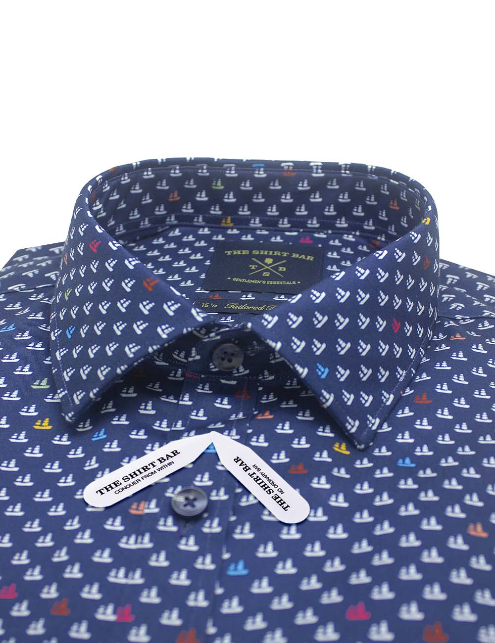 Singapore Collection: Junk Boat Digital Print Slim Fit Long Sleeve Shirt