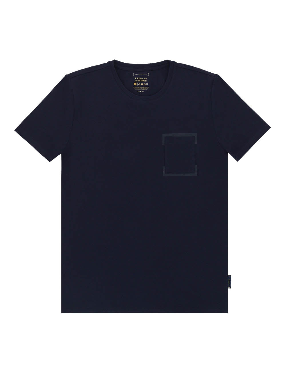 Premium Cotton Stretch Crew Neck With Pocket and [ ] Print T-Shirt