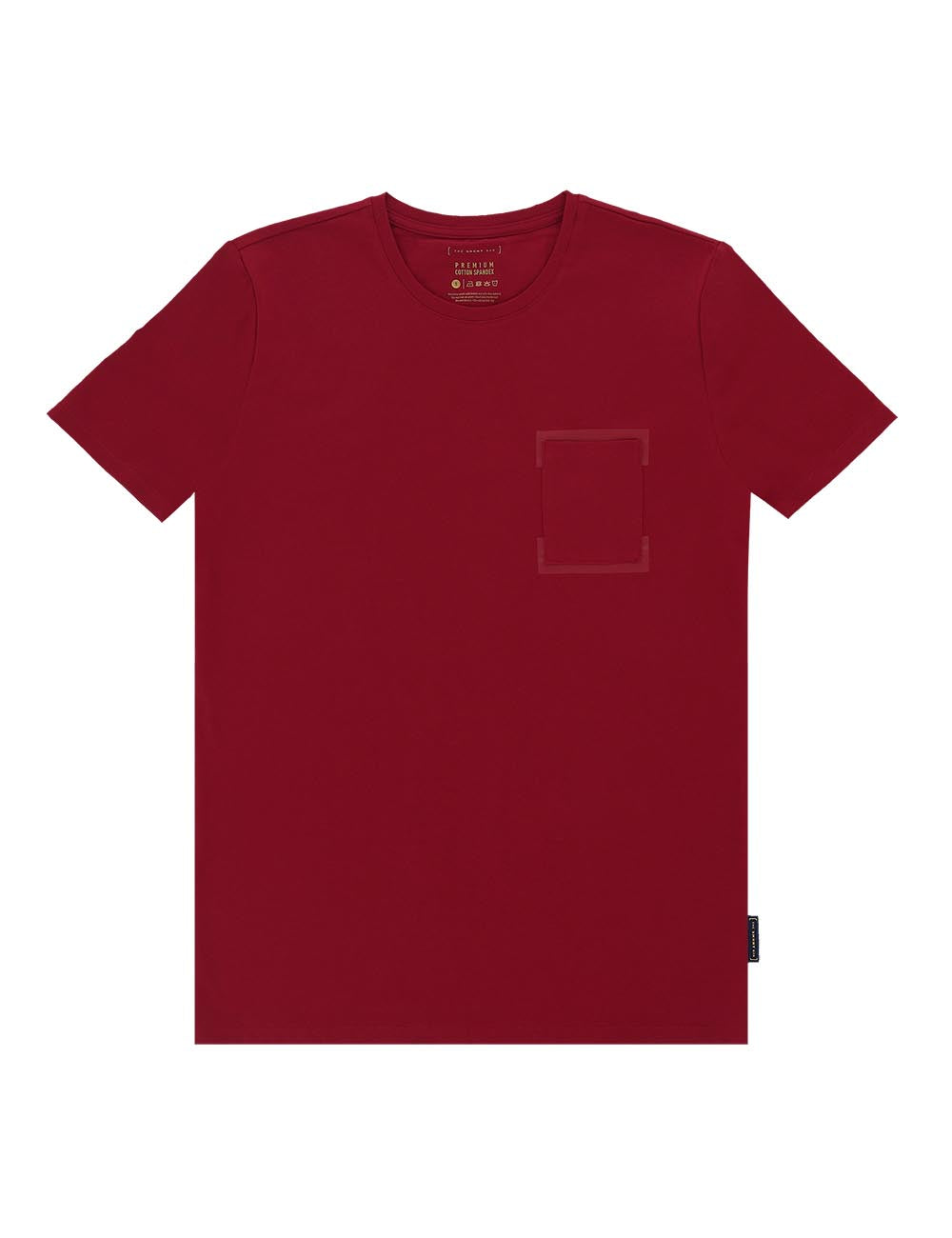 Premium Cotton Stretch Crew Neck With Pocket and [ ] Print T-Shirt
