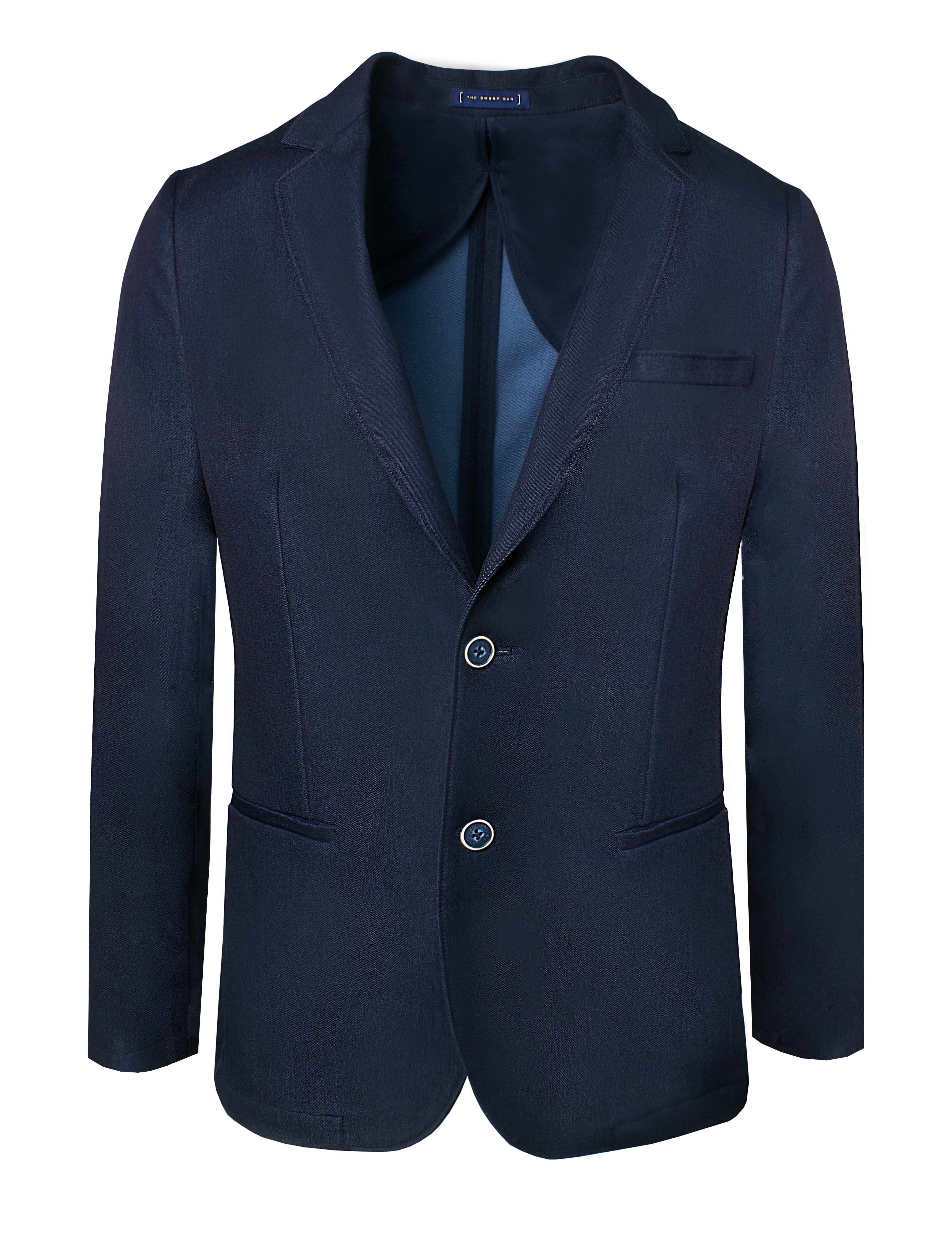 Denim Blue Single Breasted Blazer
