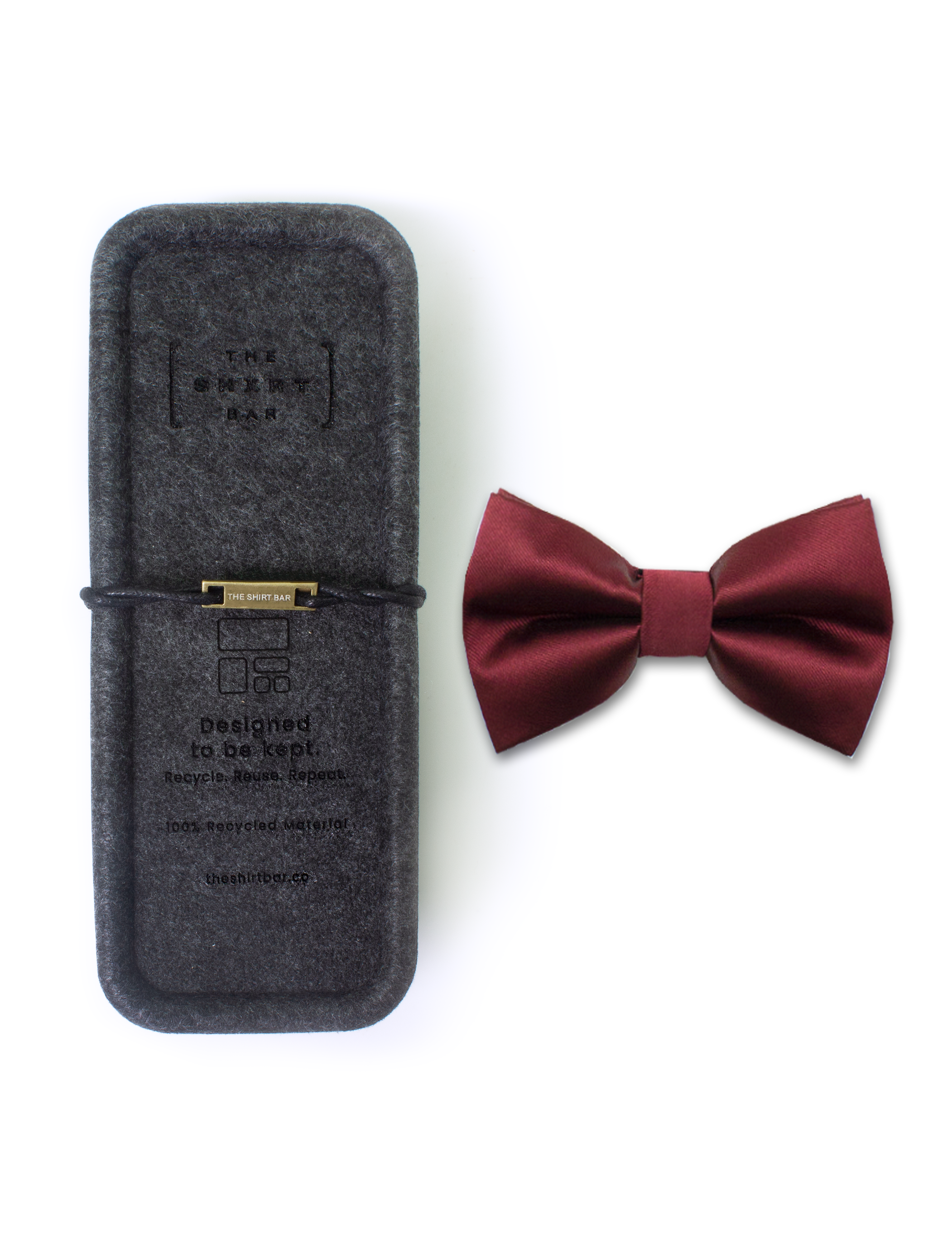 Solid Red Woven Bowtie