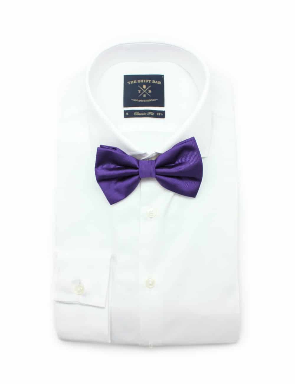 Solid Royal Purple Woven Bowtie