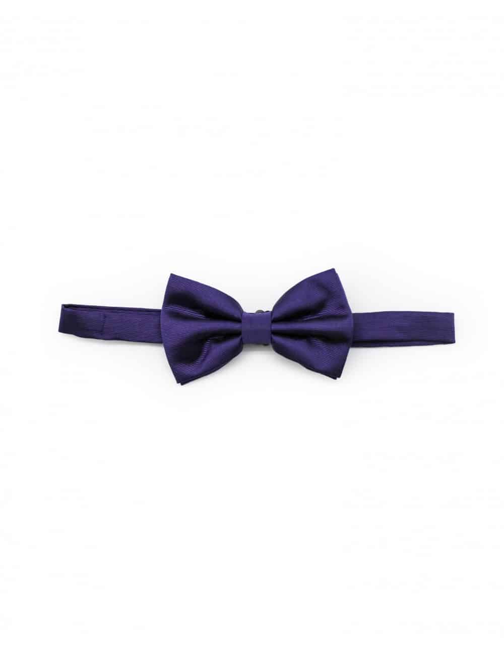 Solid Royal Purple Woven Bowtie