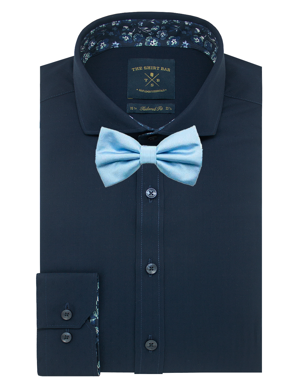 Solid Blue Bell Woven Bowtie — The Shirt Bar