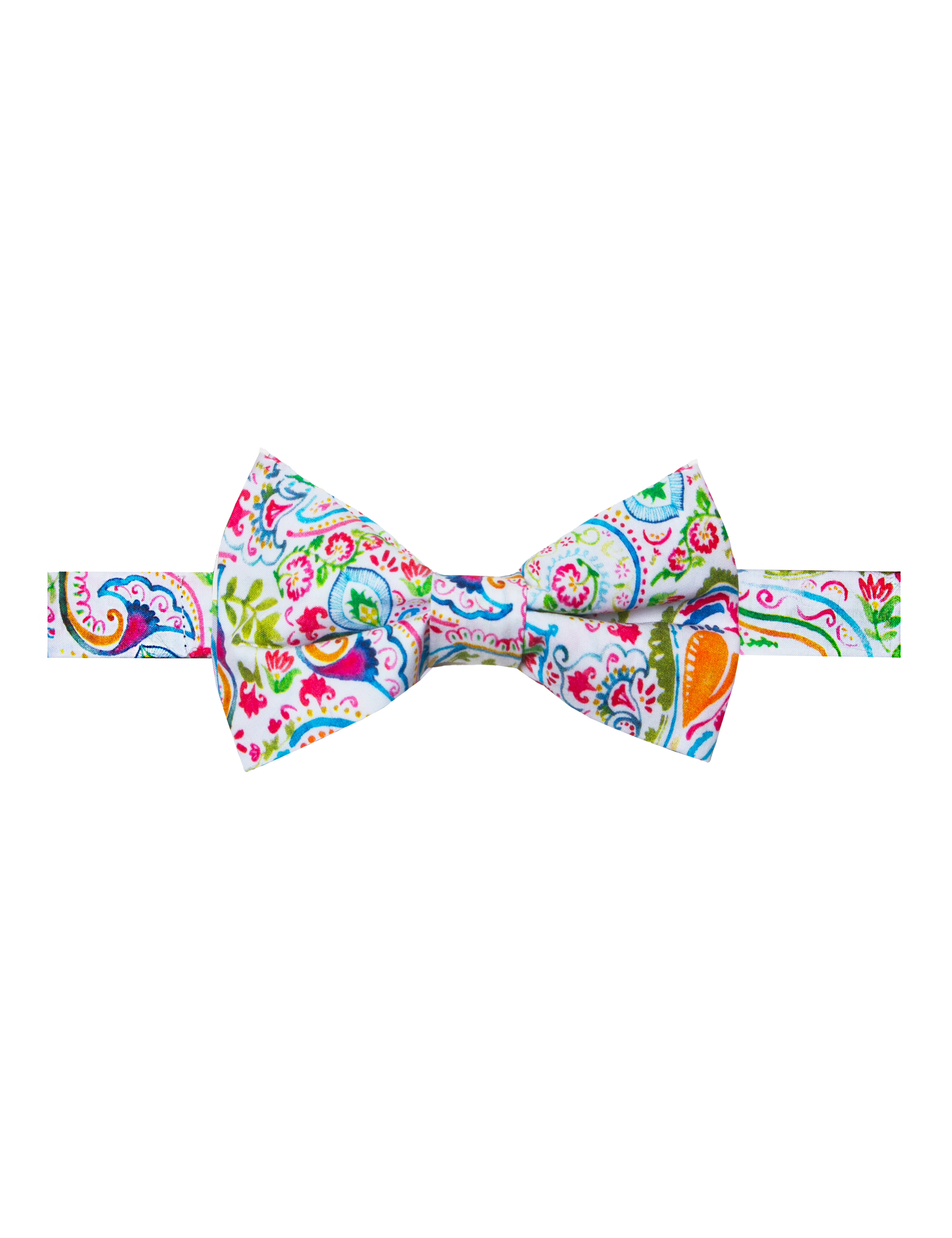 Green Colourful Cultural SG Inspired Print Woven Bowtie