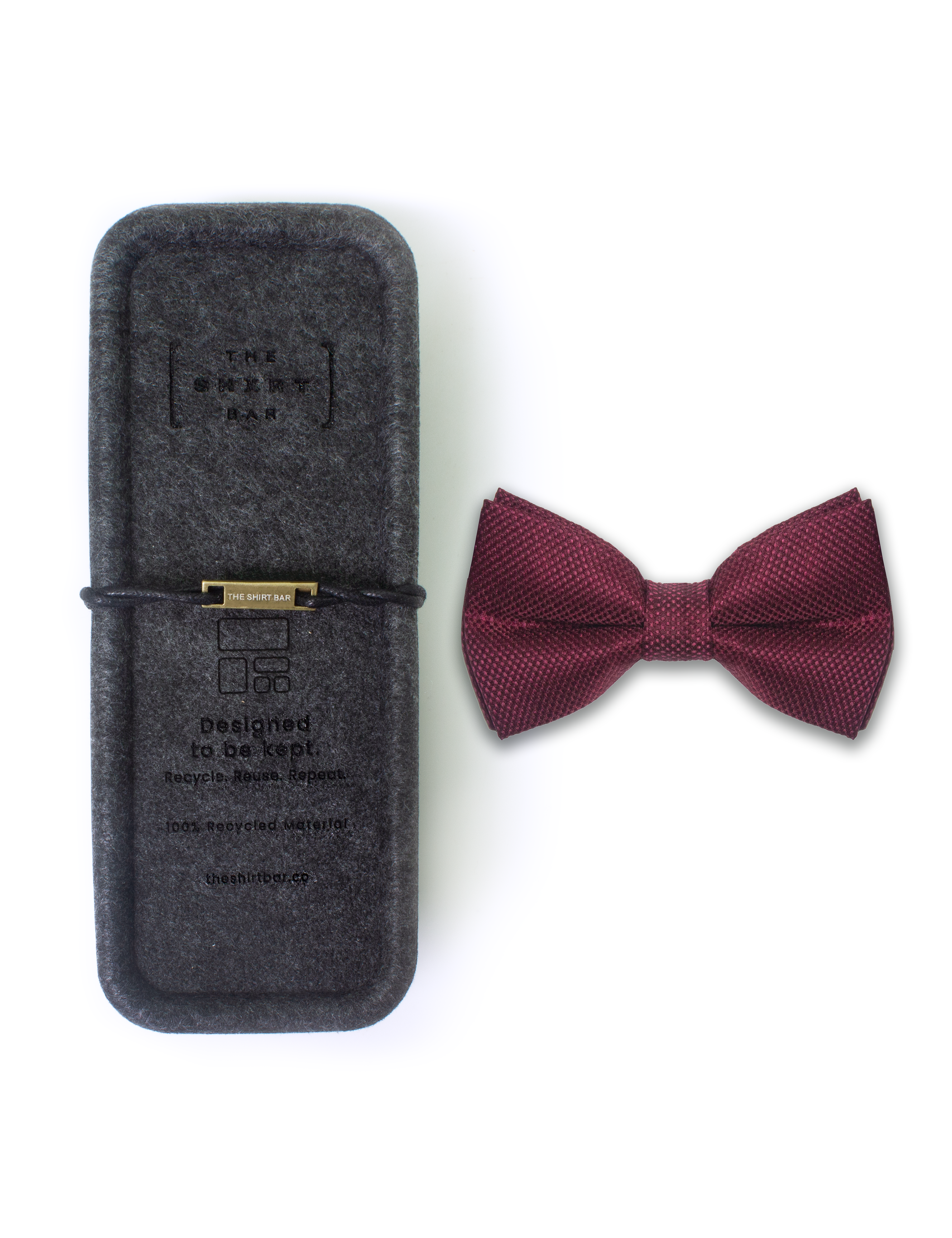 Maroon Pattern Woven Bowtie