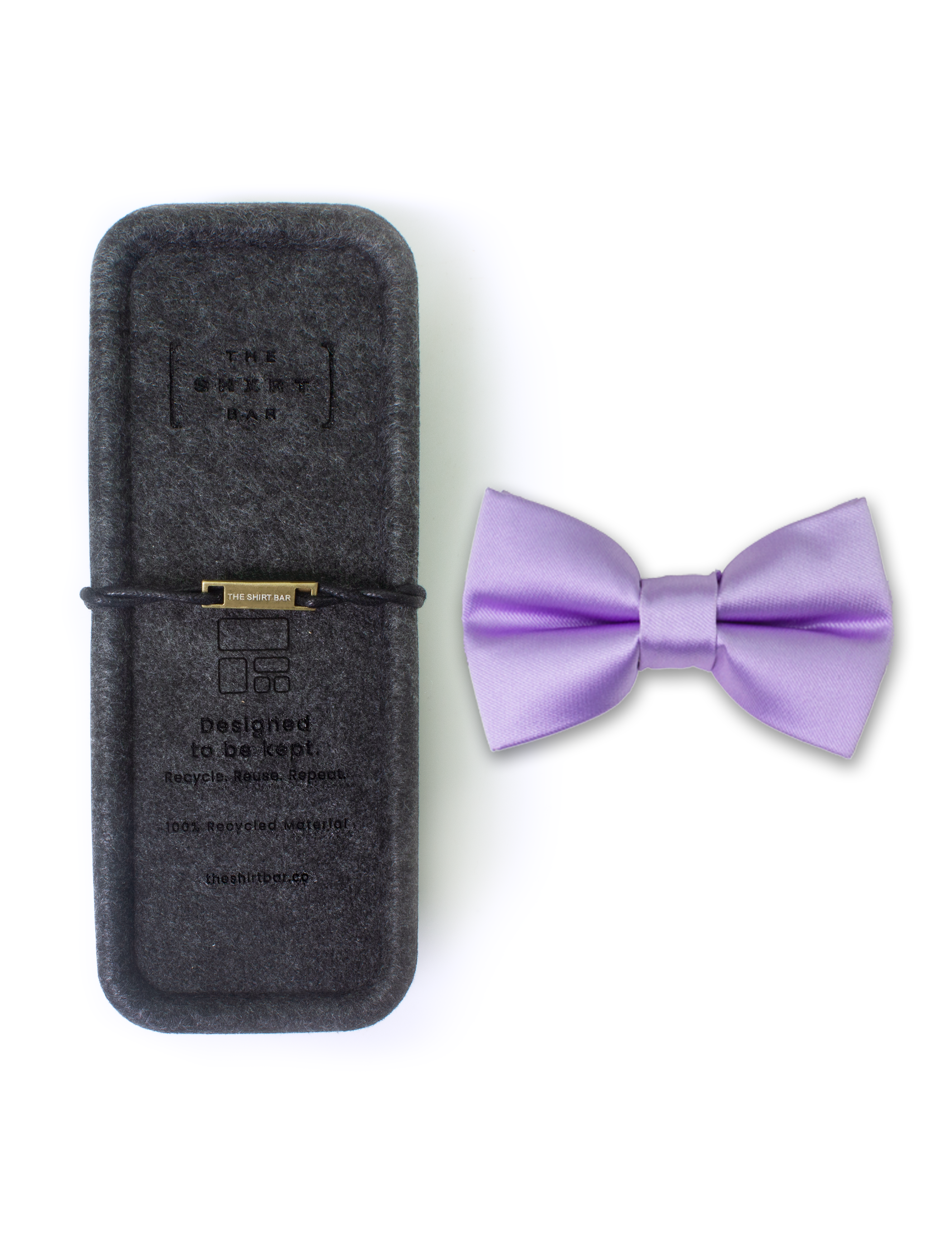 Solid Lilac Woven Bowtie