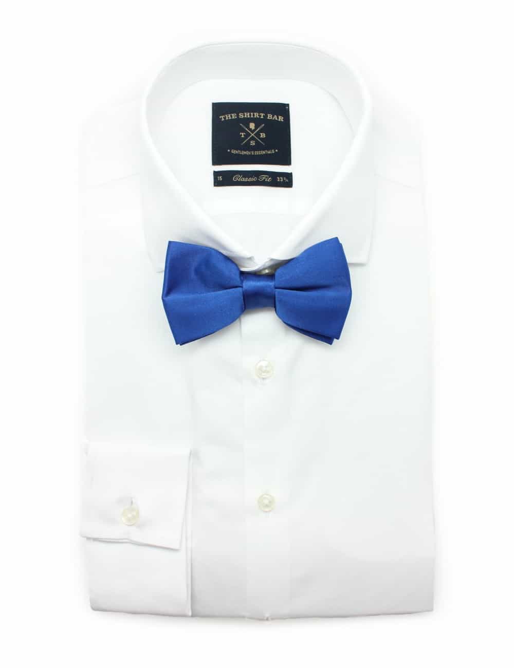 Solid Imperial Blue Woven Bowtie