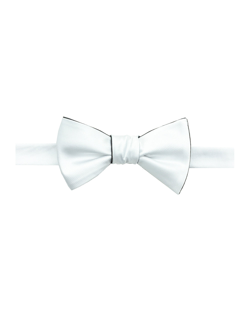 Black and White Reversible Woven Self Tie Bowtie