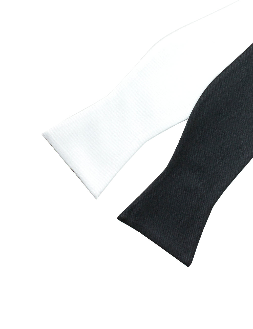 Black and White Reversible Woven Self Tie Bowtie