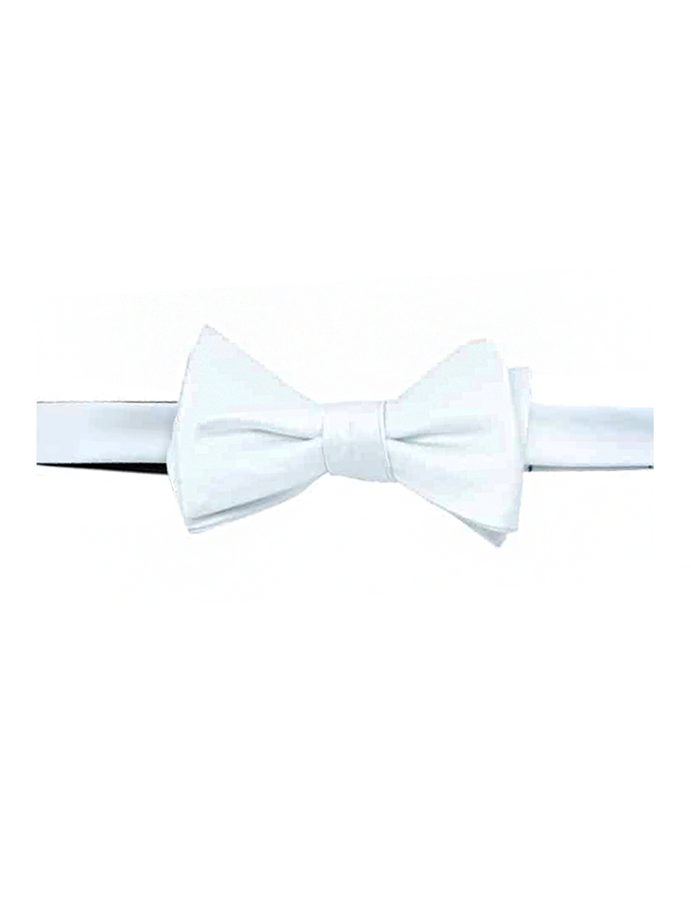 Solid White Woven Self-Tie Bowtie — The Shirt Bar