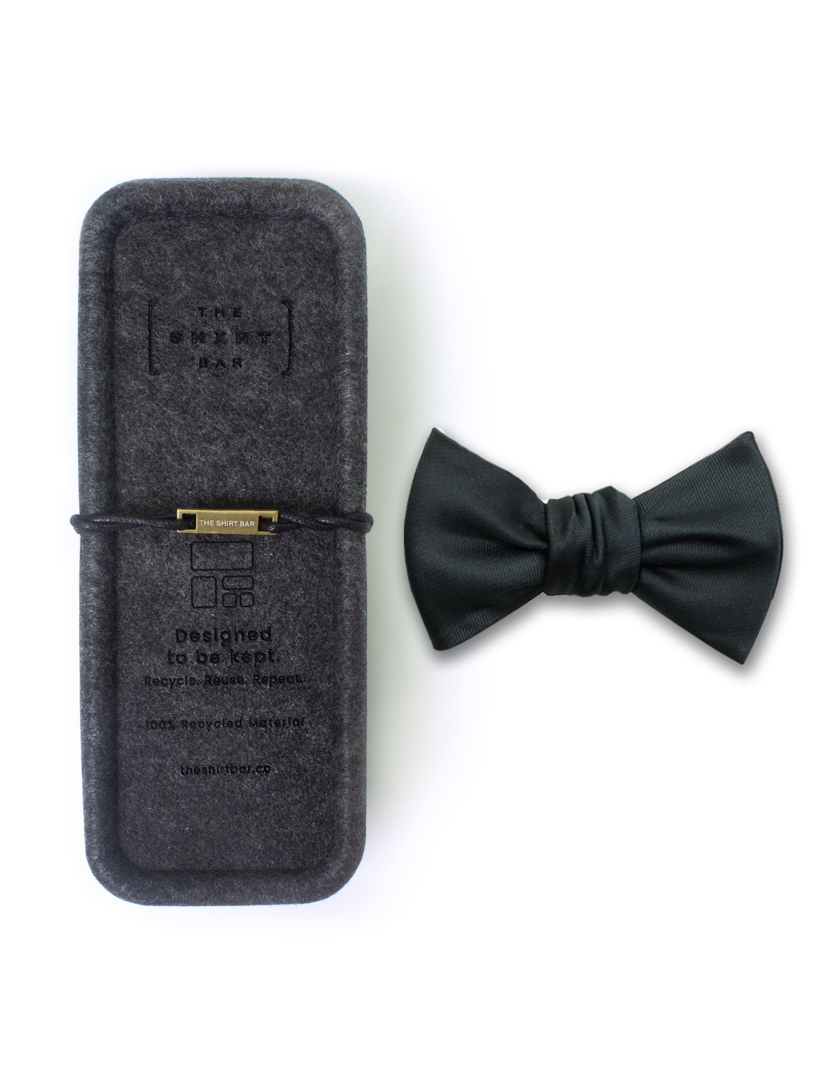 Solid Black Woven Self Tie Bowtie