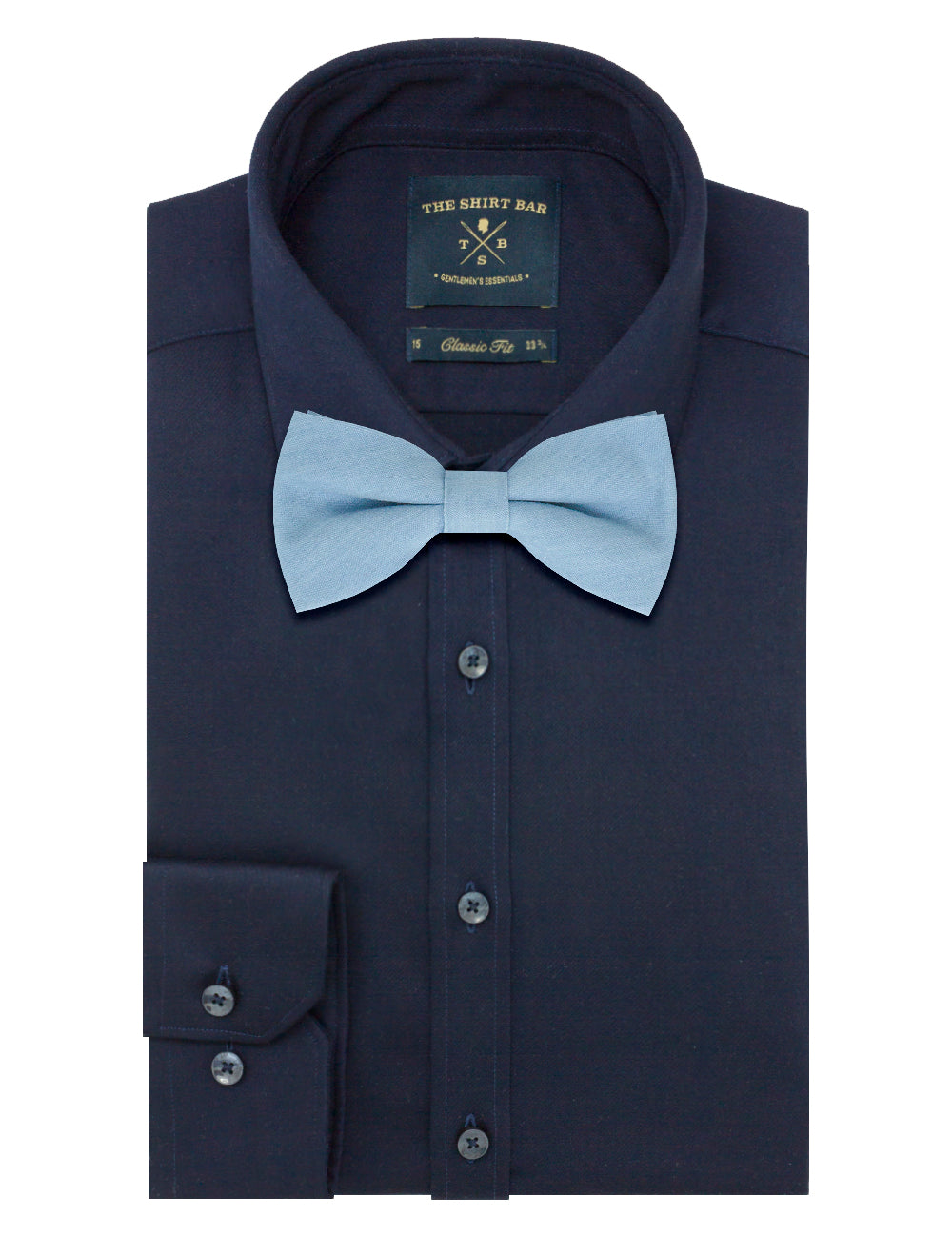 Washed Out Blue Denim Woven Bowtie