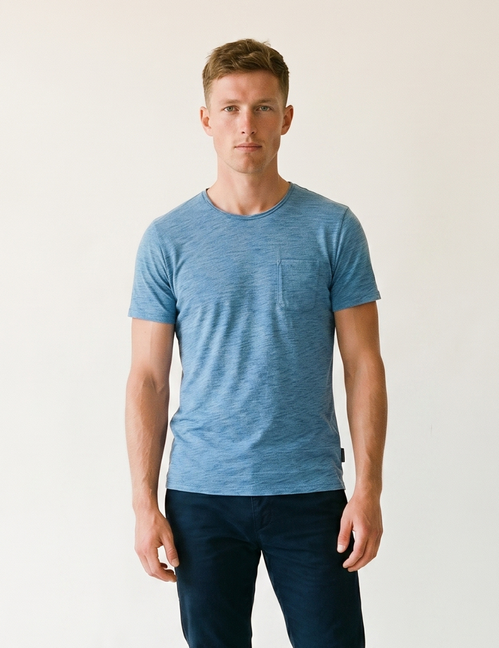 Denim Cotton Slub Tee