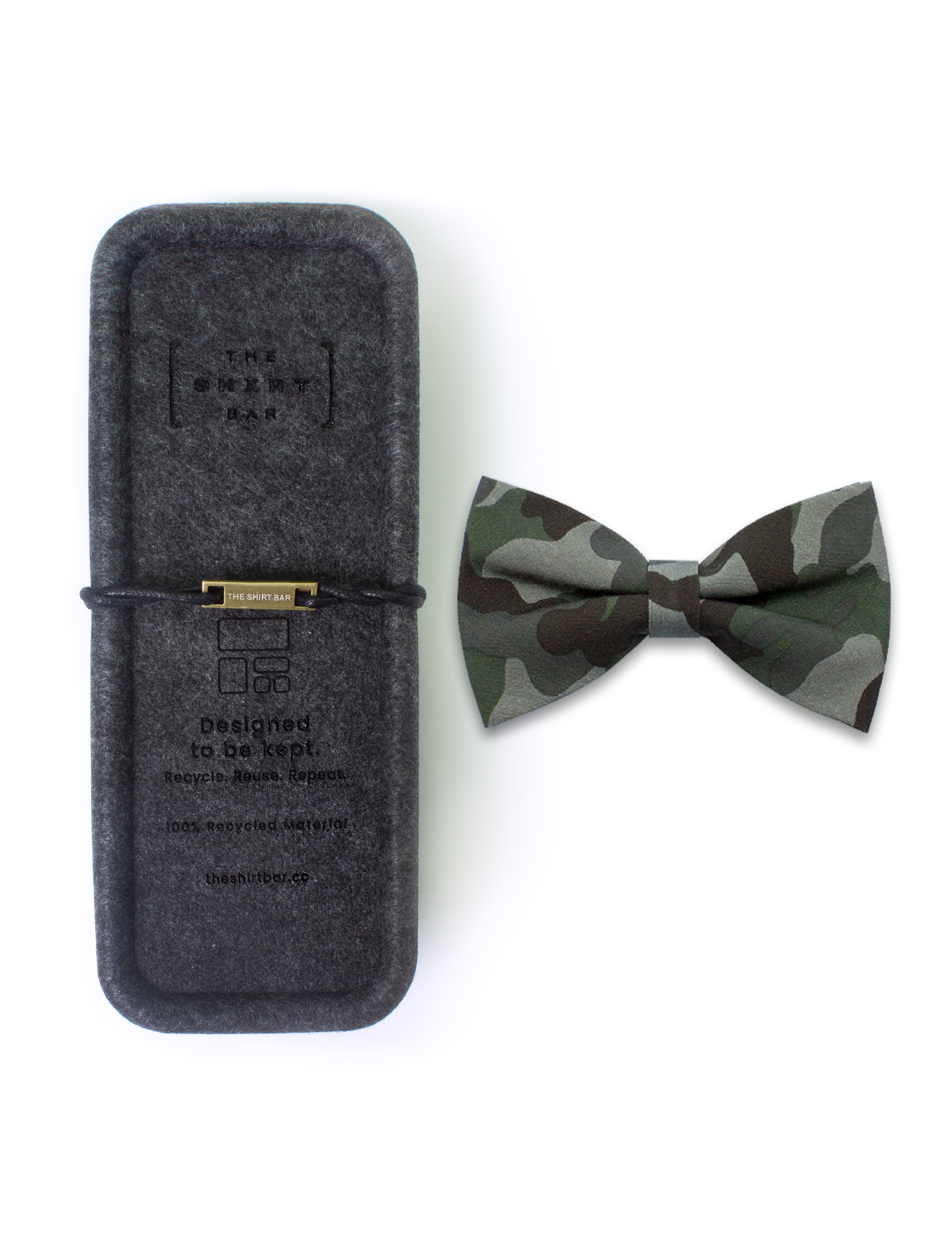 Green Camo Woven Bowtie