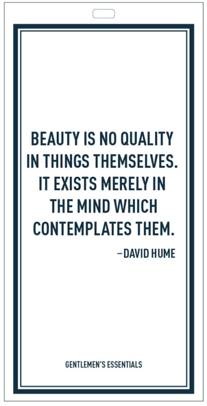 Beauty is no quality in things themselves Quote Tag