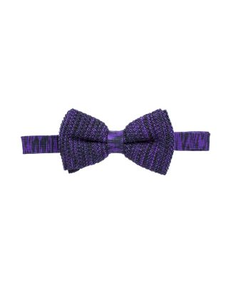 Purple Mix Knitted Bowtie KBT6.6