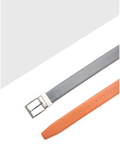 Grey / Tan Reversible Leather Belt LBR8.5