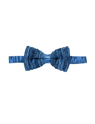Blue Pattern Knitted Bowtie KBT7.6