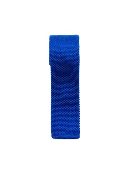 Solid Bright Blue Knitted Necktie KNT72.8