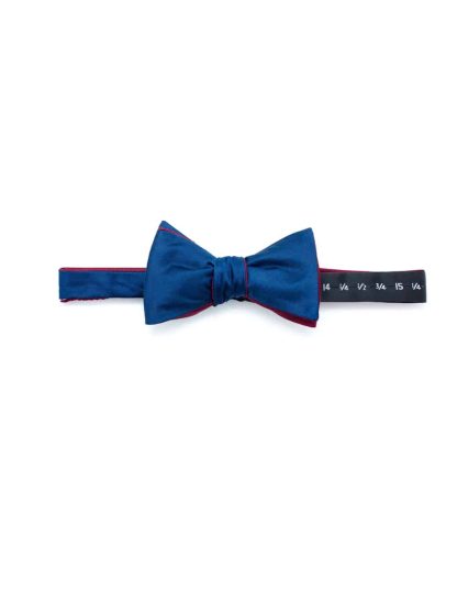 Navy and Red Reversible Self Tie Bowtie WRSTBT2.6